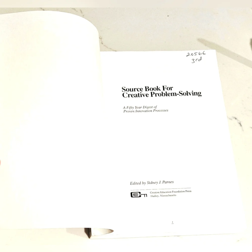 BOGO Source Book for Creative Problem Solving Sidney J Parnes Textbook